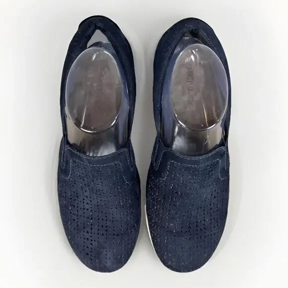 Walking Cradles Shoes Womens 8.5 M Orleans Slip On Sneakers Blue Leather Low - Picture 6 of 8